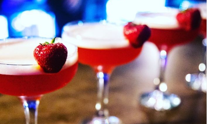 Two Cocktails and Nachos