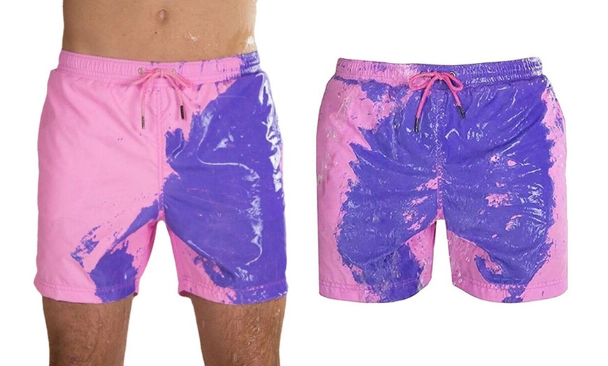 Image 4: Men's Colour Changing Swim Shorts