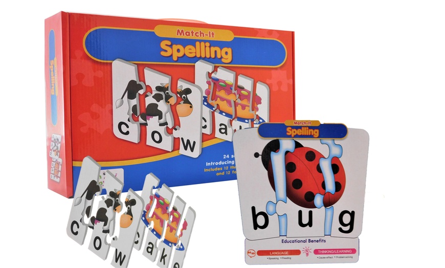 Image 1: Kids' Match It Spelling Puzzle