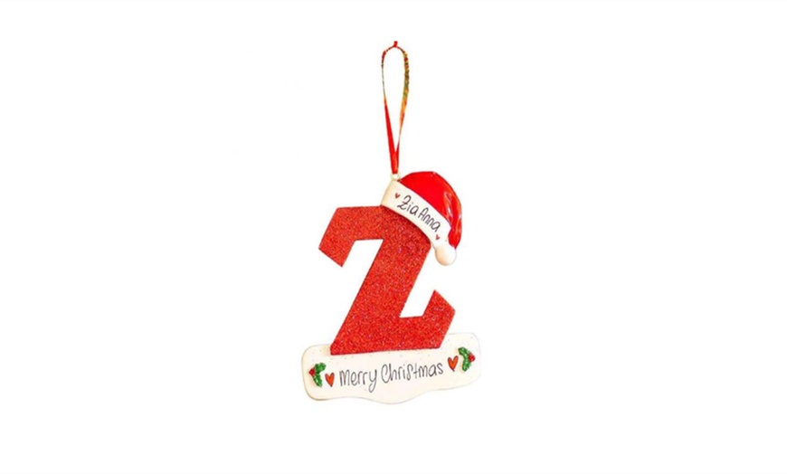 Image 28: Alphabet Initial Christmas Tree Letter Decoration
