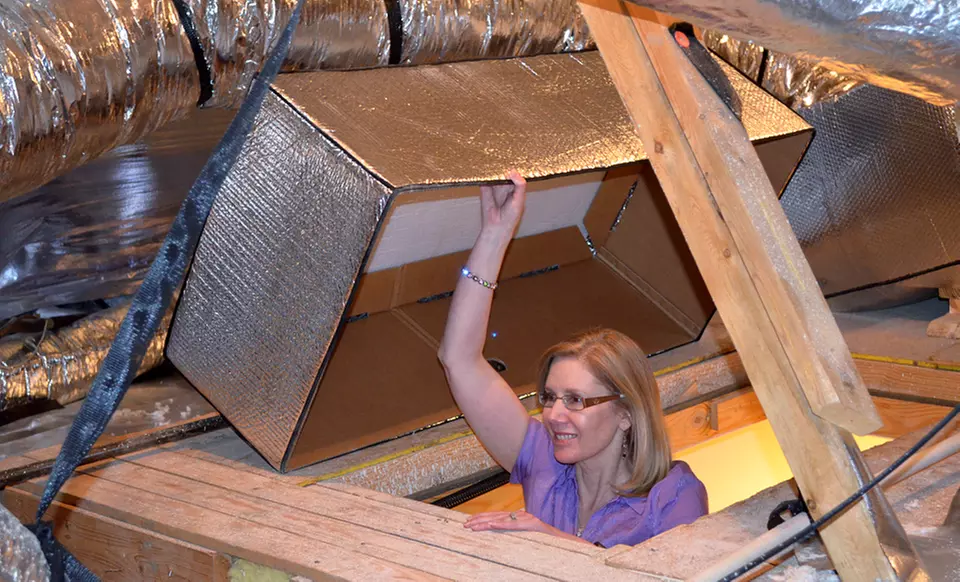 Reach Barrier Reflective Air2 Attic-Ladder Insulation Kit. - Primary Image