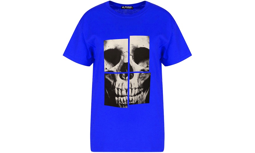 Image 16: Halloween Scary Face Oversized Tshirt 