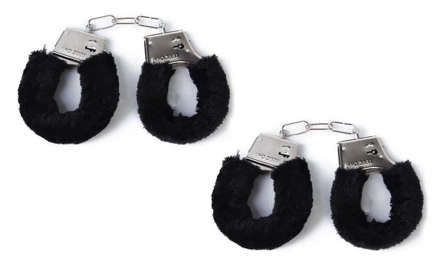 Image 4: One or Two Fluffy Handcuffs with Keys