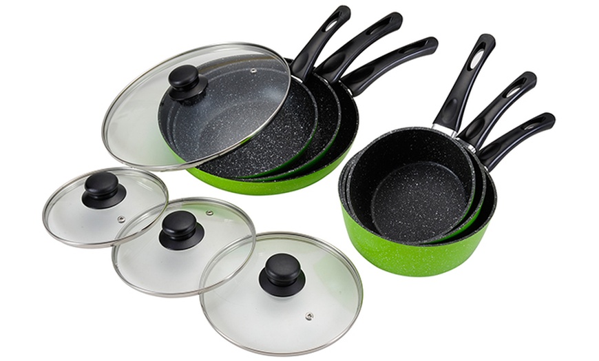 Image 4: Marble Stone Cookware Set