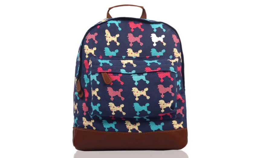 Image 22: Retro Canvas Backpack