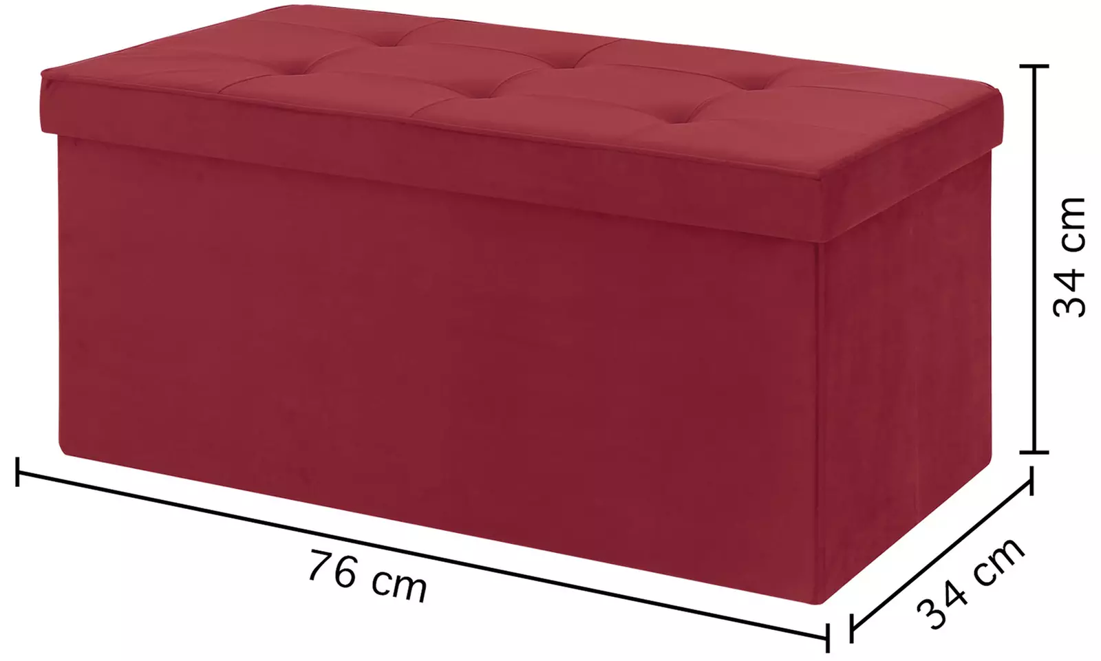 Pouf in Velluto Rettangolare