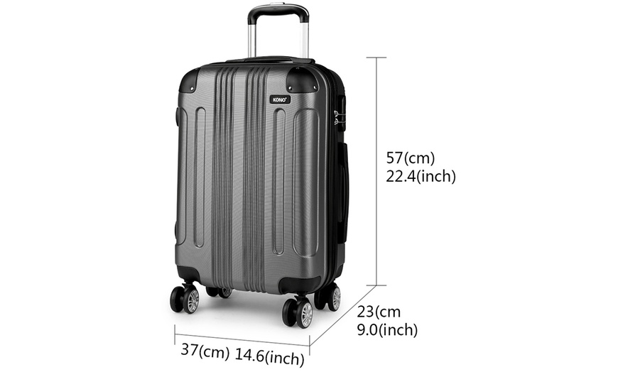 Image 8: One or a Set of Three Kono Corner Detail Suitcases