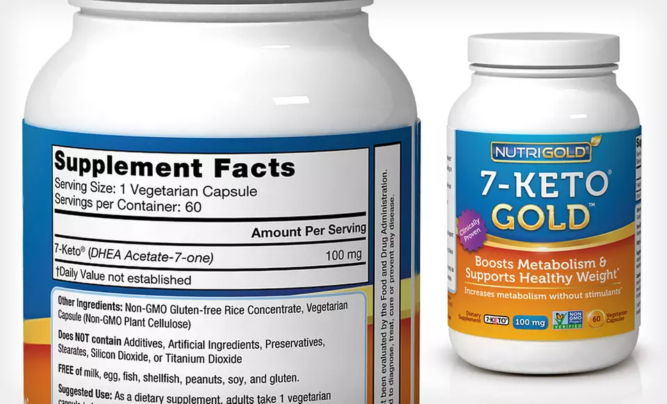 One-, Two- or Three-Month Supply of Nutrigold 7-Keto DHEA Gold Weight-Loss Supplement (Up to 67% Off). Free Shipping. - Second Medium