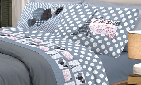 Completo lenzuola di flanella modello Parigi disponibile in 3 dimensioni