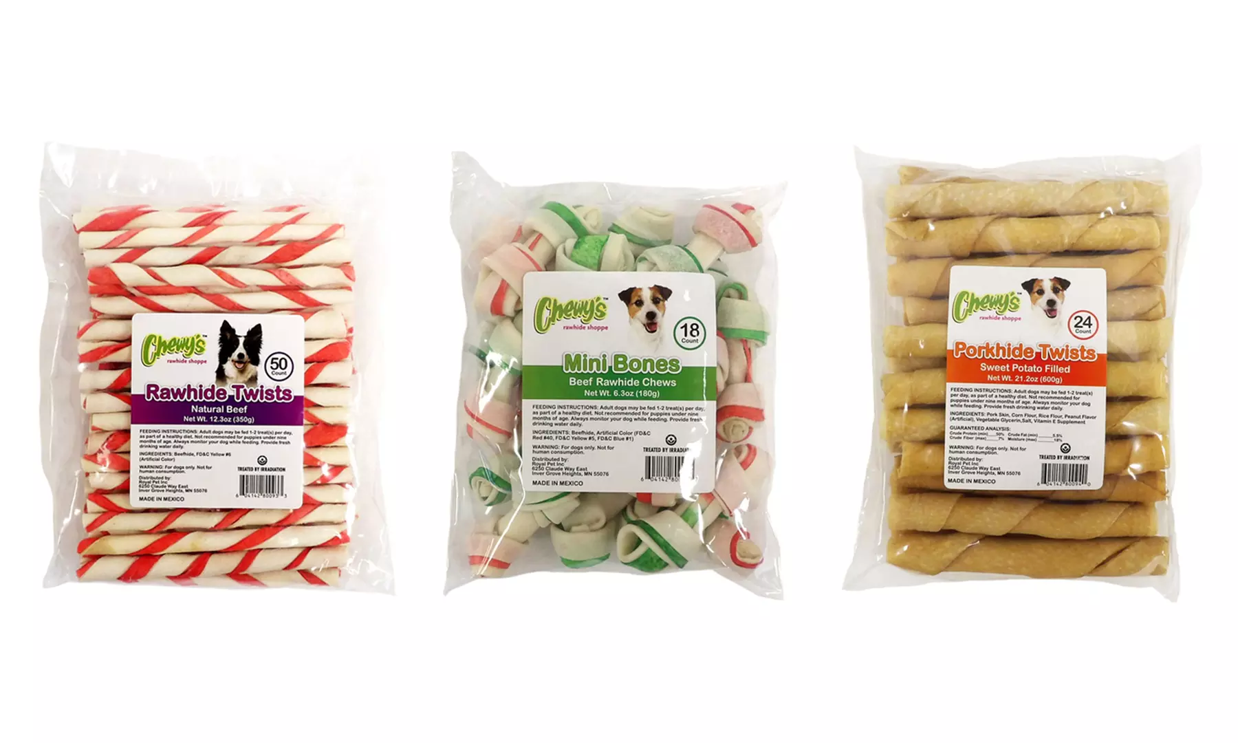 Chewy's Bulk Rawhide or Porkhide Dog Treats - Primary Image