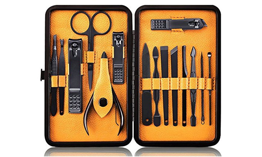 Image 1: 15-Piece Men's Grooming Kit