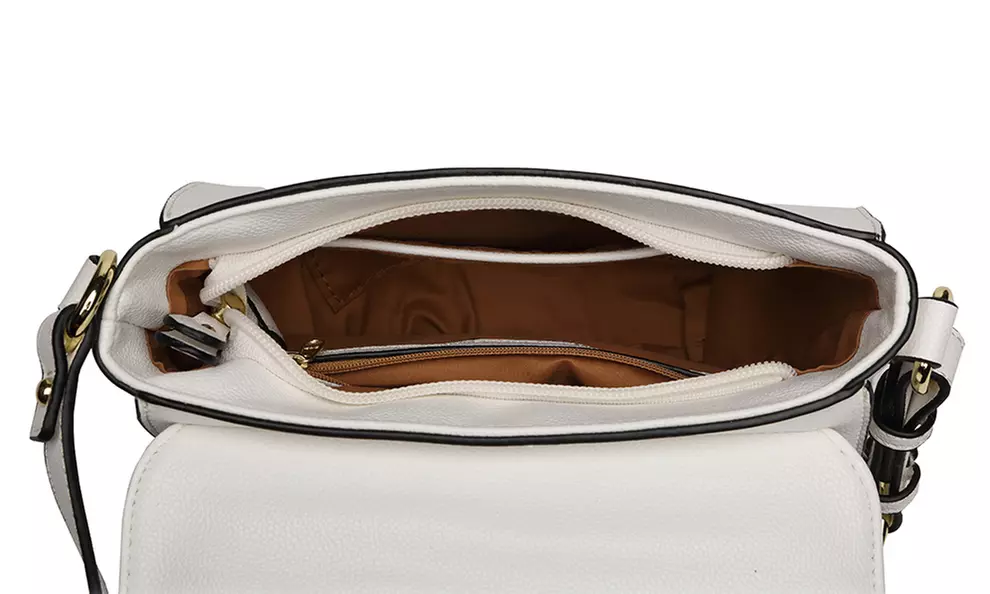 Women Fashion PU Leather Cross Body Saddle Bag