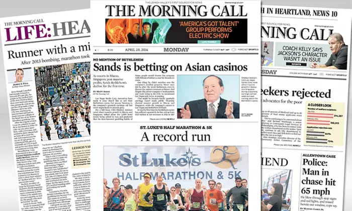 $19.99 for a One-Year Thursday, Friday, Saturday, and Sunday Subscription to “The Morning Call” ($363.48 Value)  - Primary Image