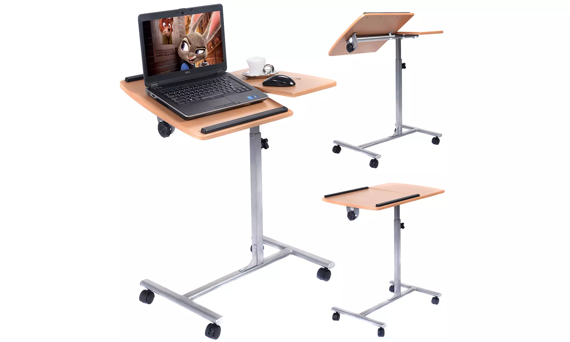 Mobiler Laptoptisch in Nussbaum-Farbe - Primary Image