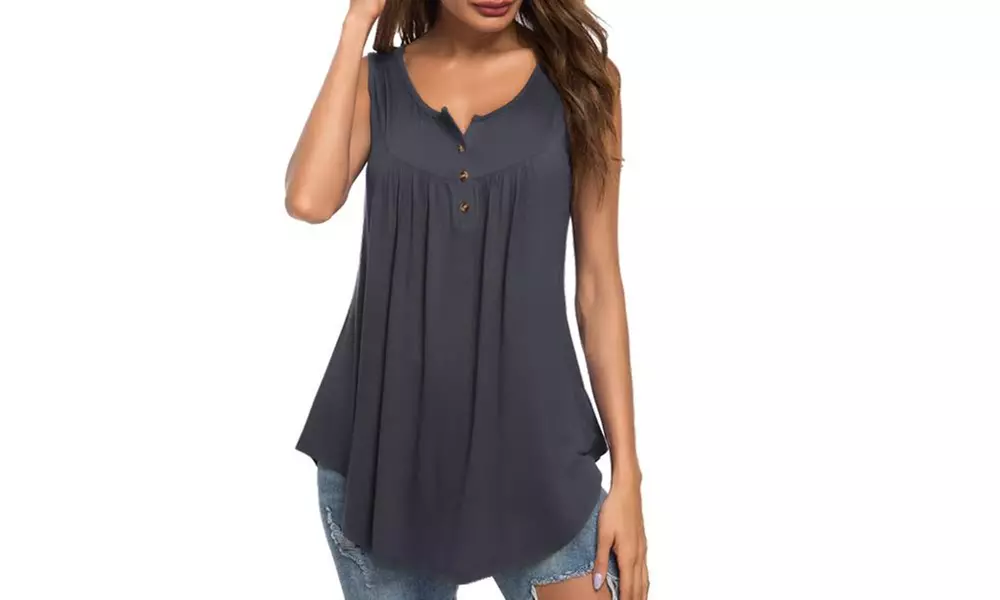 Leo Rosi Women's Sophie Sleeveless Top. Plus Sizes Available. - Second Medium