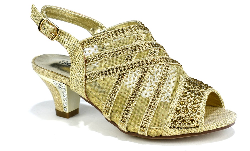 Image 5: Low Heel Slingback Sandals