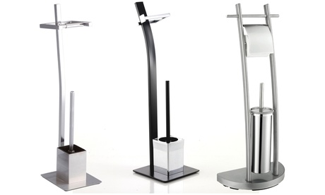 Accessori da bagno in metallo cromato, disponibili in vari set