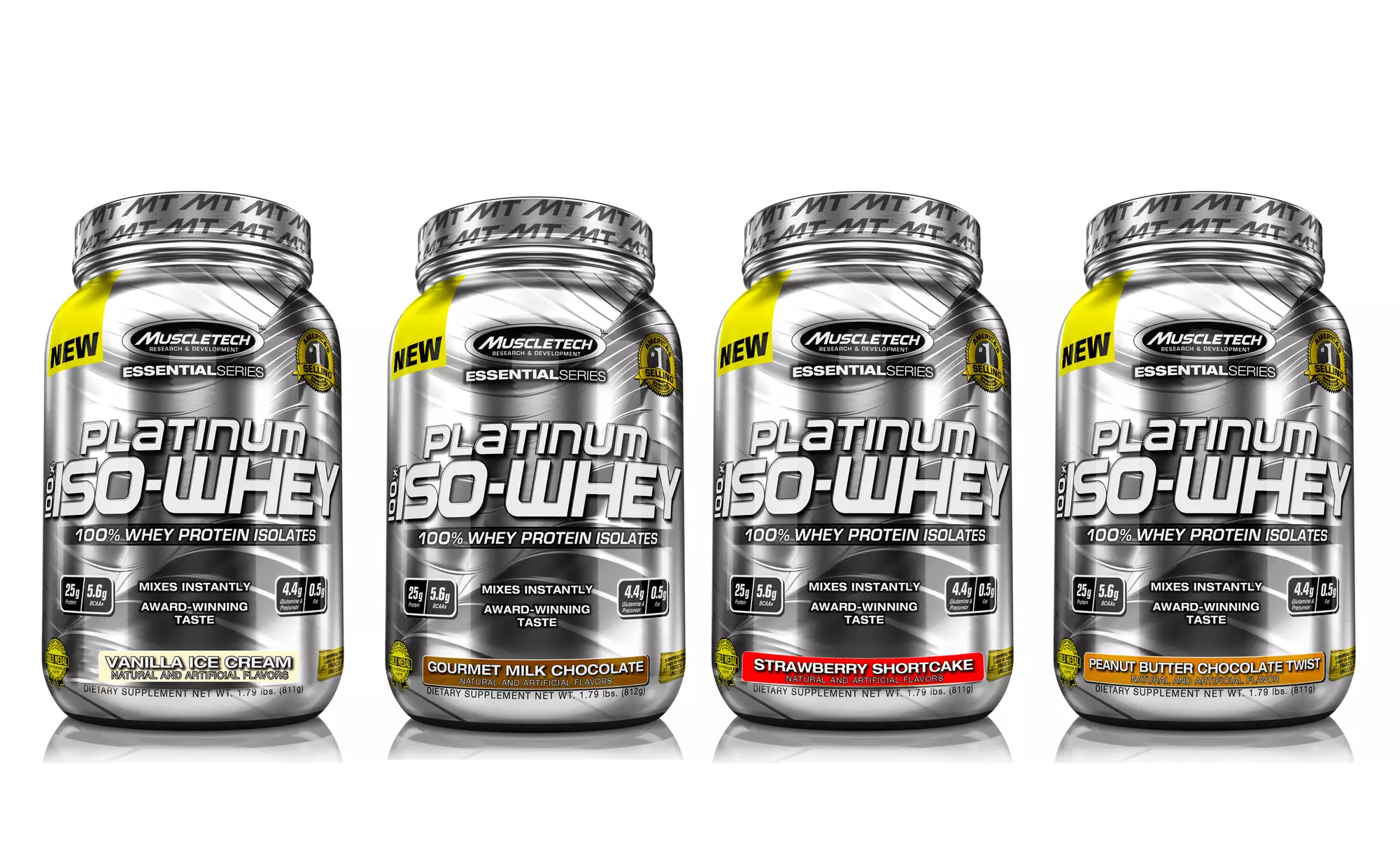 26 Servings of Muscletech Platinum 100% ISO Whey Protein Workout Supplement - Primary Image