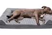 FurHaven Pet Two-Tone Faux Fur and Suede Orthopedic Sofa Dog Bed - Second Medium