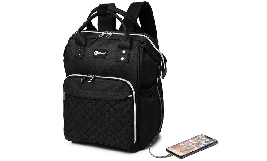 Image 11: Functional Backpack with Optional USB Charging Port