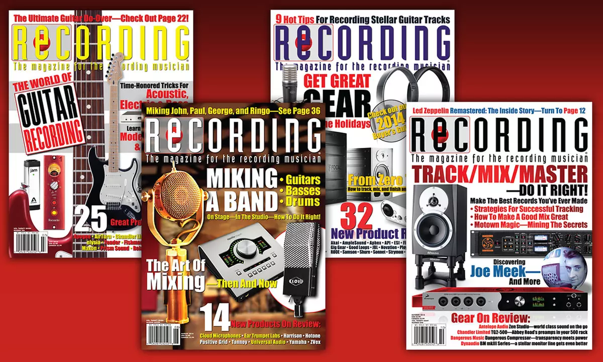 $13 for One-Year Print and Online Subscription to _Recording_ Magazine ($23.97 Value) - Primary Image