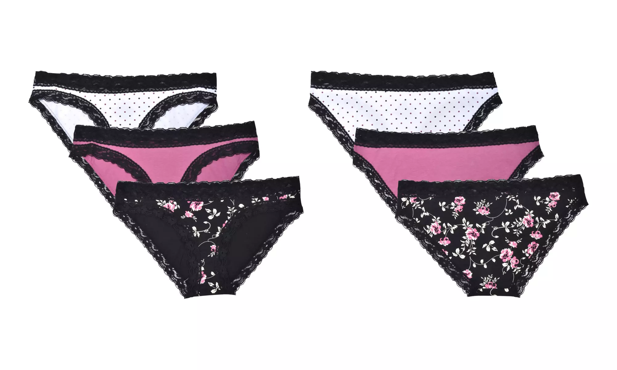 Donna L'oren Women's Panties 6-Pack S-XL- Bikinis or Hi-cuts