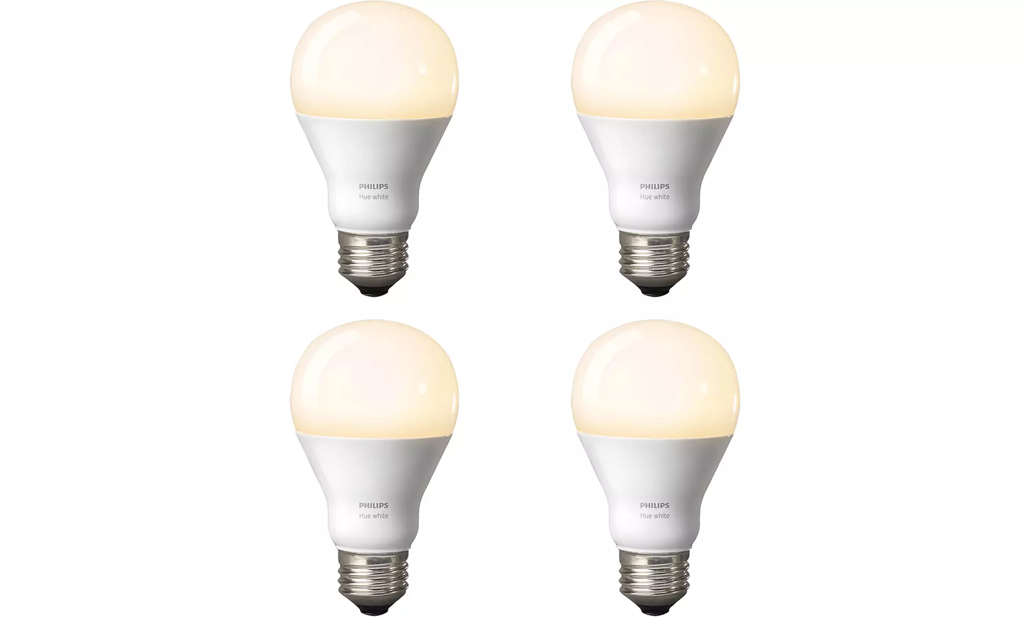 Philips Hue 3rd Gen White Ambiance A19 LED Smart Light Bulbs (4-Pack; Certified Refurbished) - Second Medium