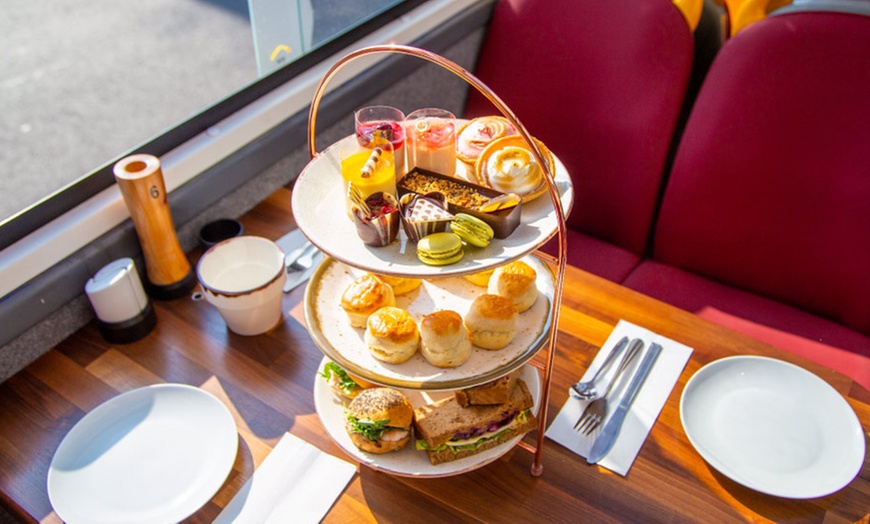 Image 6: Explore London w/Cheese & Wine or Afternoon Tea on a Double-Decker Bus