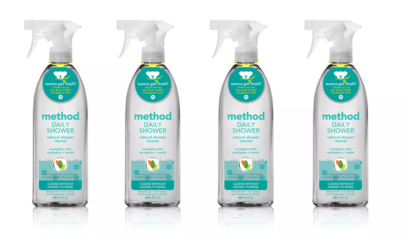 Method Daily Shower Natural Shower Cleaner; 4-Pack of 28 Fl. Oz. Spray Bottles. Multiple Scents Available. - Second Medium