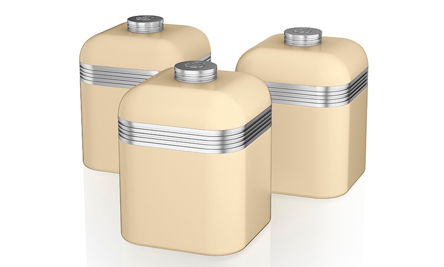 Image 3: Swan Retro Set of 3 Canisters