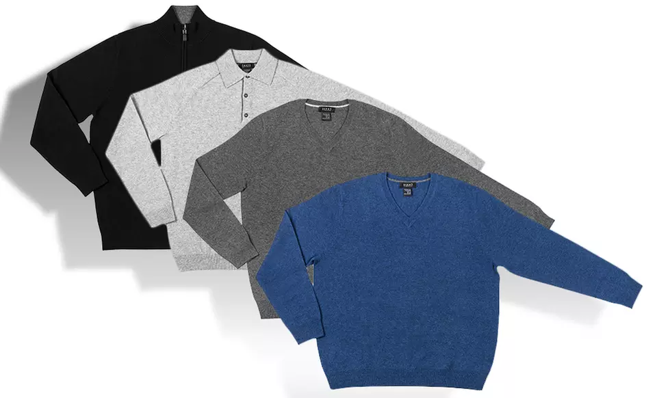 Forte Men's Cashmere Sweaters. Multiple Styles Available. - Primary Image