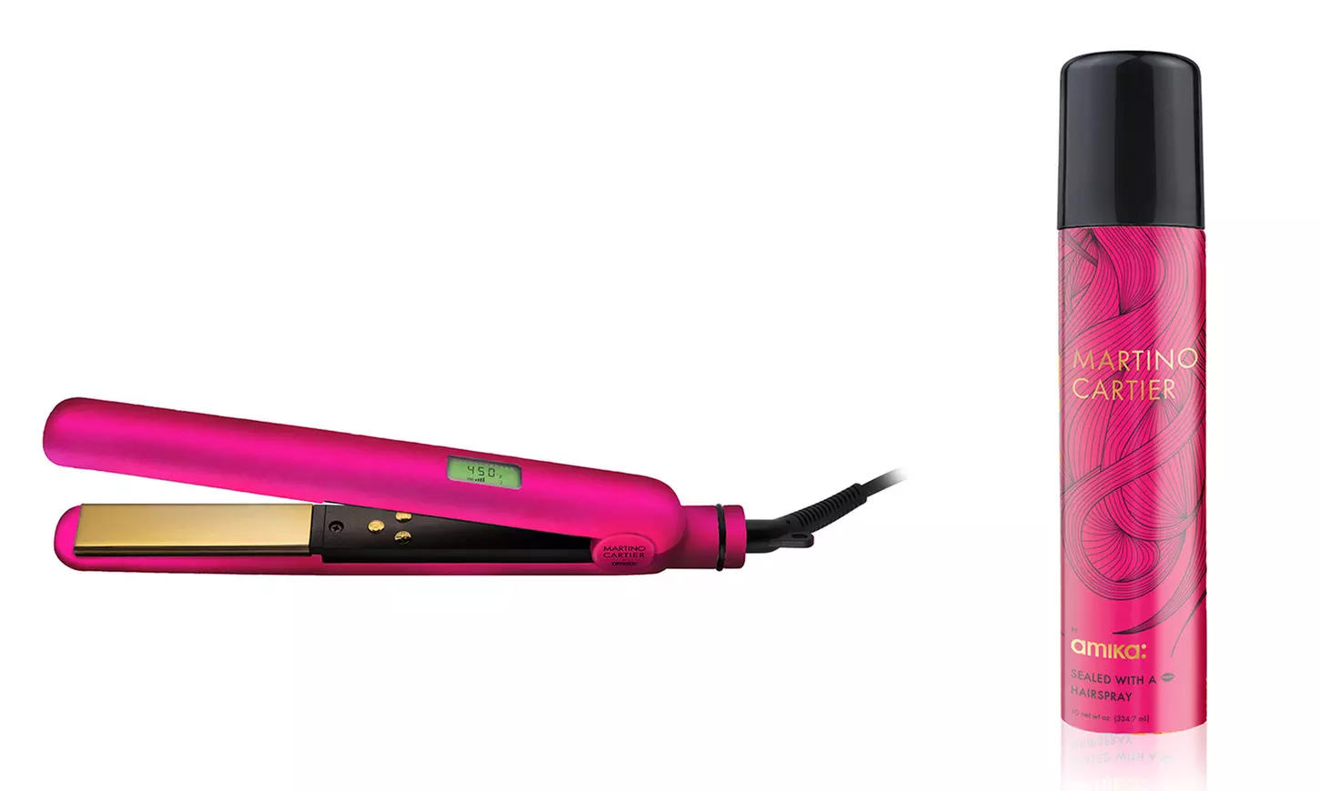 Amika Martino Cartier 1" Titanium Hair Styler and Hairspray Set - Primary Image