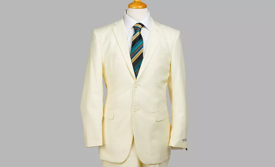 Braveman Two-Button Men's Light Suit. Multiple Styles Available. Free Returns. - Second Medium
