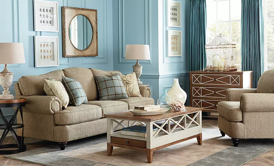 Bassett Furniture Barclay Love Seat, Sofa, or Sleeper Sofa from $799.99–$1,099.99. Made Upon Order. - Primary Image