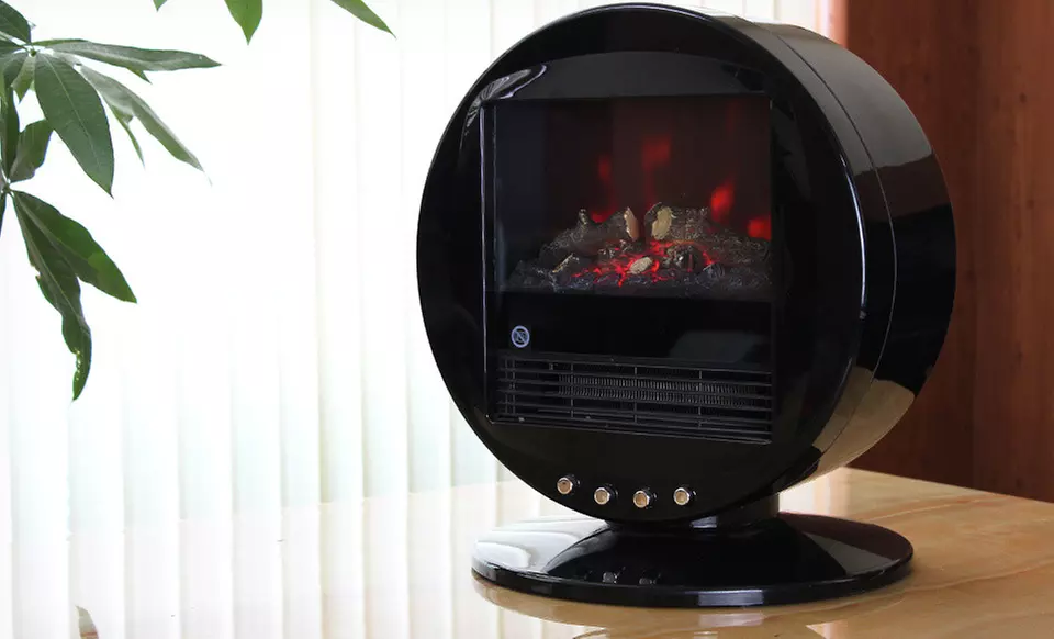 Himalayan Electric Fireplace Heater in Black, Red, or White. Free Returns.  - Second Medium