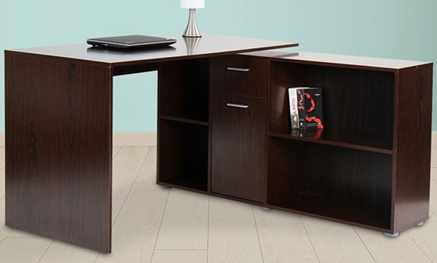 Image 1: Cyrus Pivoting Corner Desk