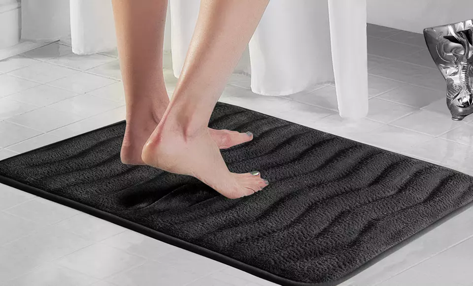 17"x24" or 21"x34" Microfiber Memory-Foam Bath Mat from $12.99–$15.99. Multiple Colors Available. Free Returns. - Second Medium