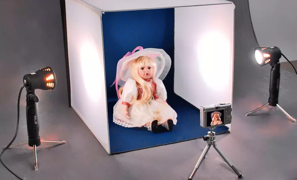 Electric Avenue Deluxe Table Top Photo Studio Bundle - Primary Image