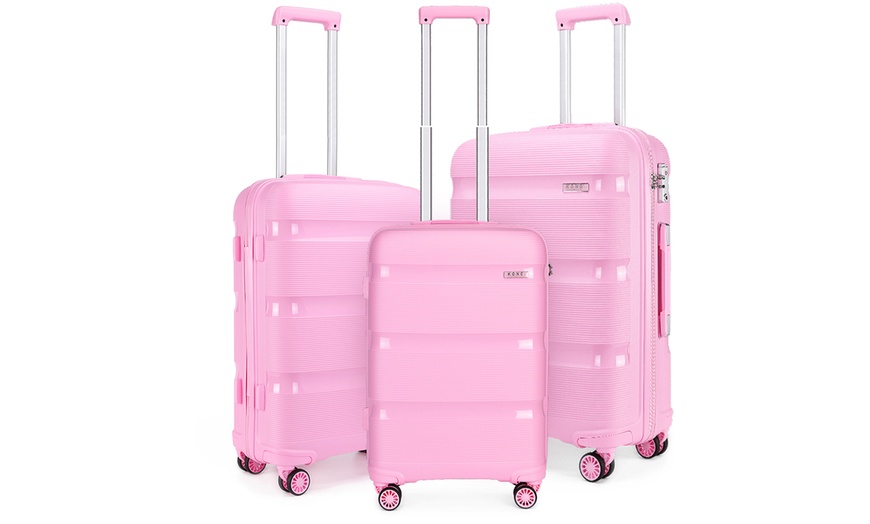 Image 13: Kono Hard Shell PP Suitcase