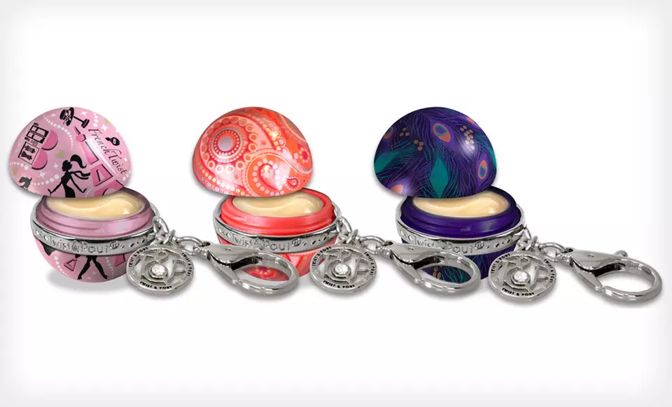 $13 for a Twist & Pout Lip Balm Key Chain Trio ($27 List Price). Two Options Available. - Primary Image