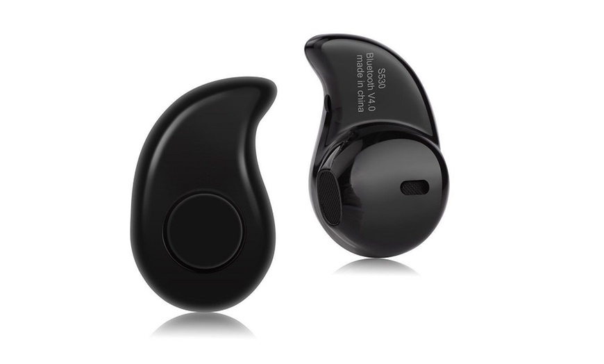 Image 4: Ultra-Mini Wireless Bluetooth Headset for Smartphones and iPhones