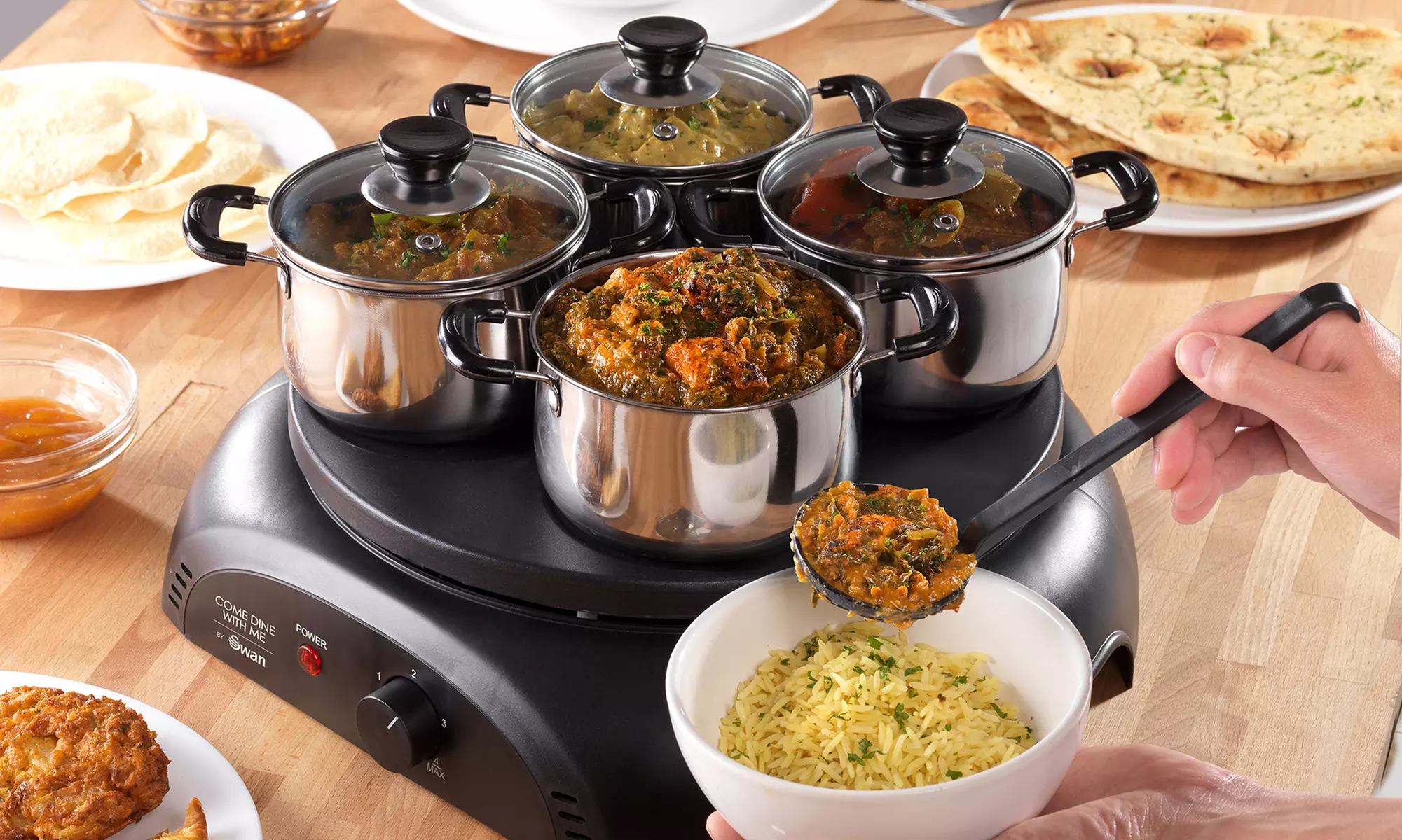Swan Curry Station and Chapati Maker for £28.99 (64% Off) - Primary Image