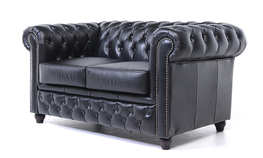 Image 26: Sofas Chesterfield en cuir authentiques 