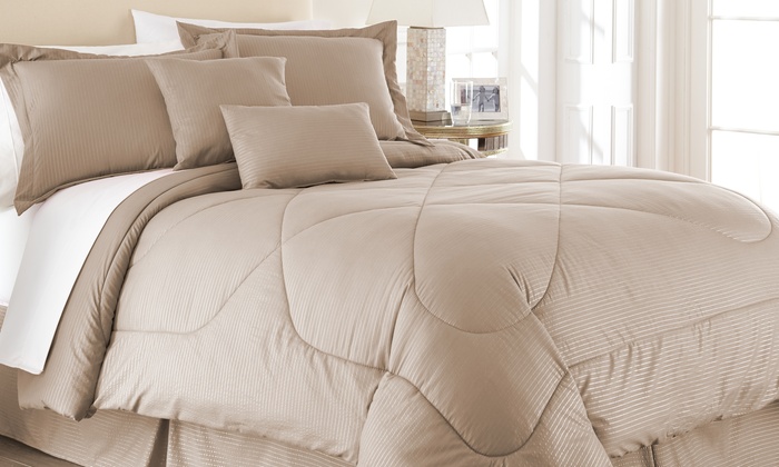 pinstripe comforter set groupon goods pinstripe comforter set groupon goods