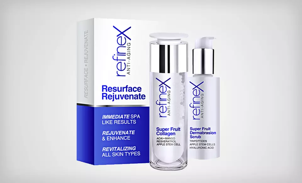 $29.99 for a Refinex Resurface & Rejuvenate: Home Spa Set with Facial Serum and Scrub ($88 List Price). Free Shipping. - Second Medium