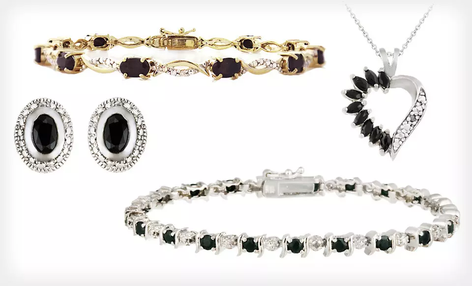 Sapphire Earrings, Necklaces, and Bracelets (Up to 84% Off). Multiple Options Available. Free Shipping. - Primary Image