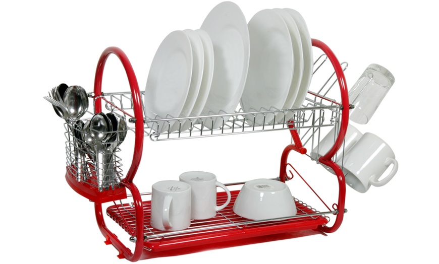 Image 4: Two-Tier Dish Drainer