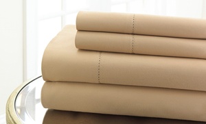 Cotton Royale 4-Piece Hemstitch Cotton Sheet Set