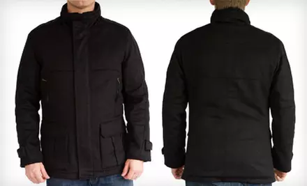 $179 for an Elie Tahari Men's Plaid Wool Coat with Zip-Out Hood and Sweater Lining ($650 List Price). Free Shipping. Four Sizes Available. - Primary Image