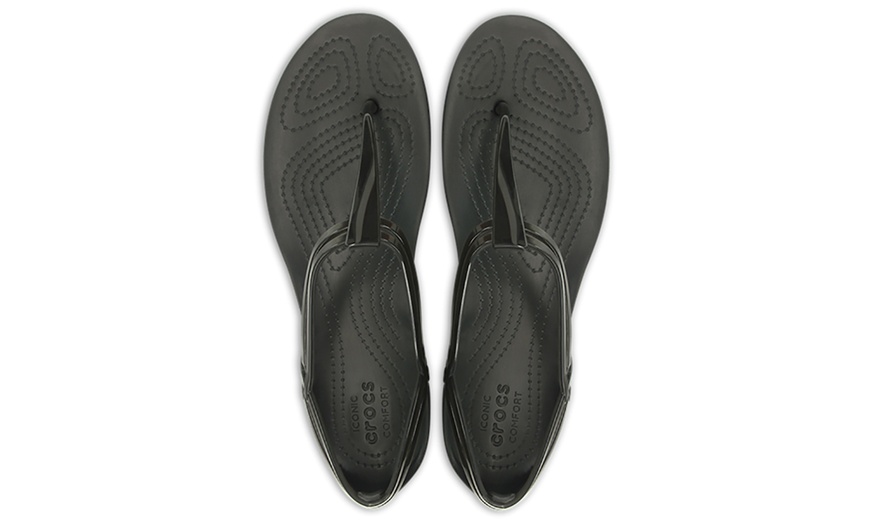 Image 6: Crocs Isabella T-Strap Sandals